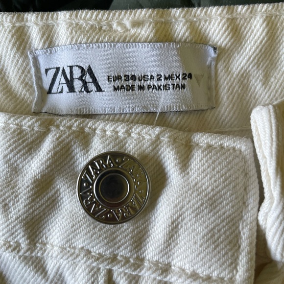 Zara frayed hem off-white jeans - Picture 3 of 4